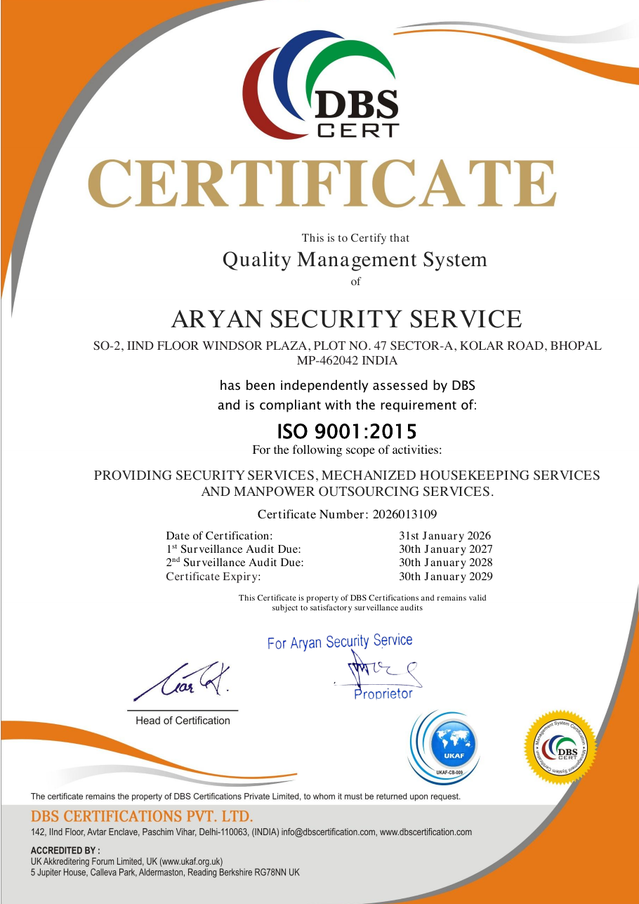 ISO 9001:2015 certificate